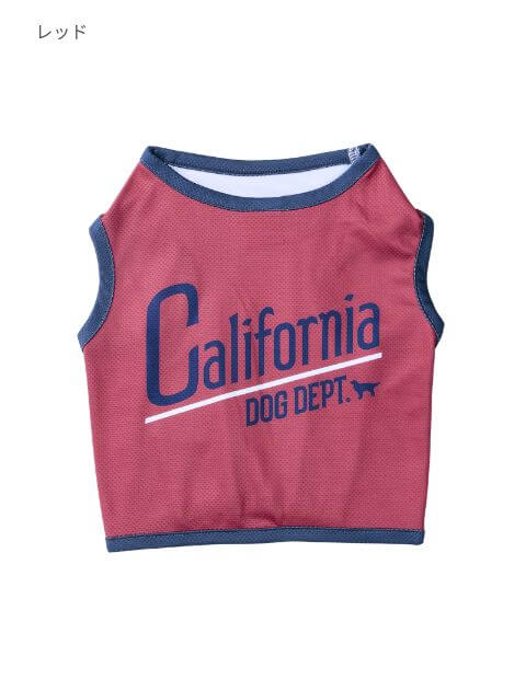 濡らして着るショート丈california ヴィンテージロゴノースリーブ      犬服ブランドのドッグデプト/DOG DEPT