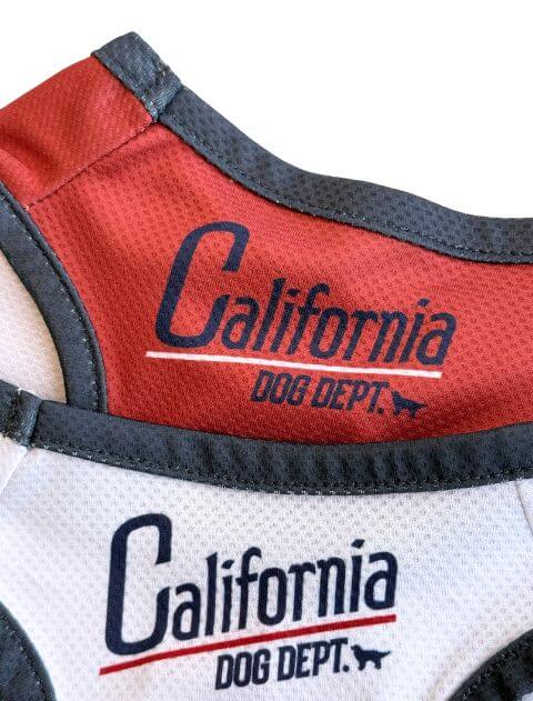 濡らして着るショート丈california ヴィンテージロゴノースリーブ      犬服ブランドのドッグデプト/DOG DEPT