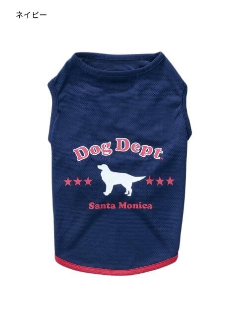 ロゴメッシュノースリーブ犬服ブランドのドッグデプト/DOG DEPT