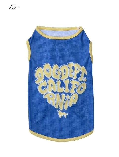 濡らして着るハートモチーフノースリーブ犬服ブランドのドッグデプト/DOG DEPT