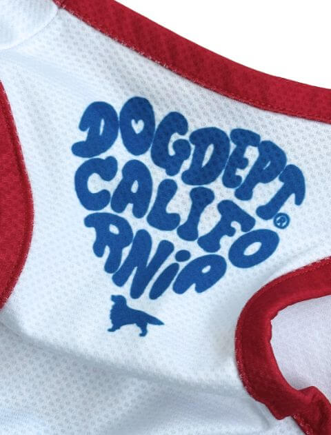 濡らして着るハートモチーフノースリーブ犬服ブランドのドッグデプト/DOG DEPT