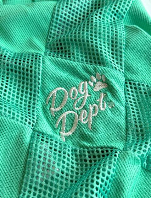 クールネック付きエアブリーズメッシュロンパース      犬服ブランドのドッグデプト/DOG DEPT
