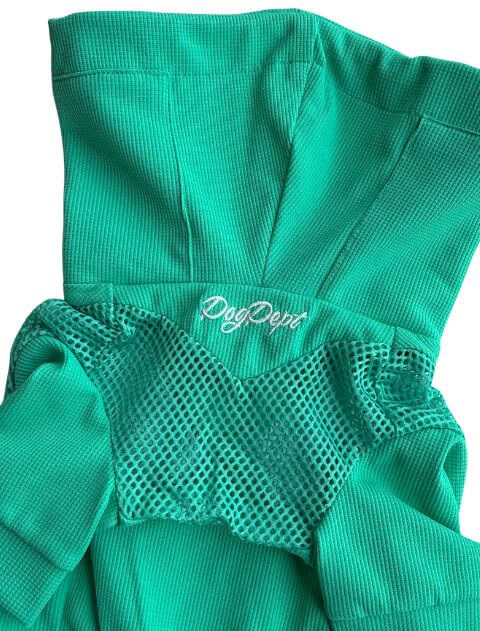 クールネック付きエアブリーズメッシュロンパース      犬服ブランドのドッグデプト/DOG DEPT