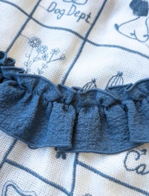 エンブロイダリー刺繍フリルノースリーブ      犬服ブランドのドッグデプト/DOG DEPT
