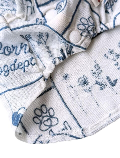 エンブロイダリー刺繍フリルノースリーブ      犬服ブランドのドッグデプト/DOG DEPT