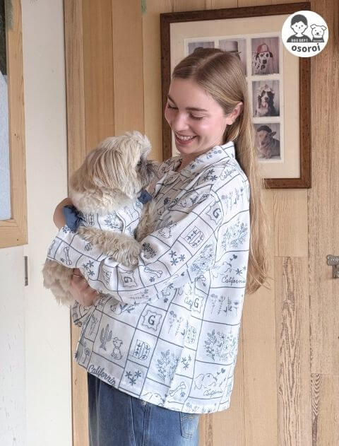 エンブロイダリー刺繍フリルノースリーブ      犬服ブランドのドッグデプト/DOG DEPT