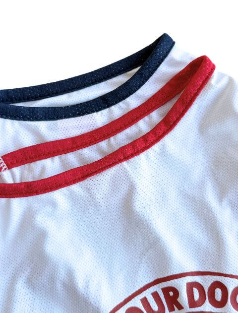 lucky dog graphic メッシュノースリーブ 犬服ブランドのドッグデプト/DOG DEPT