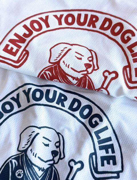 lucky dog graphic メッシュノースリーブ 犬服ブランドのドッグデプト/DOG DEPT
