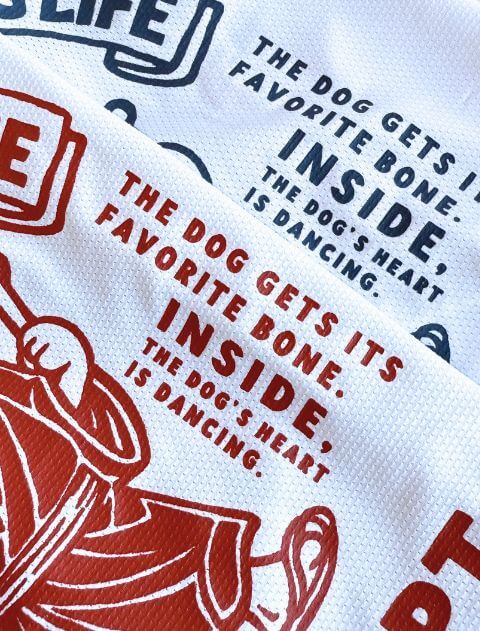 lucky dog graphic メッシュノースリーブ 犬服ブランドのドッグデプト/DOG DEPT