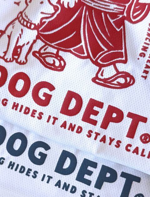lucky dog graphic メッシュノースリーブ 犬服ブランドのドッグデプト/DOG DEPT