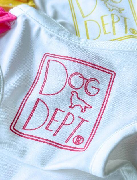 ネオンロゴフリルノースリーブ 犬服ブランドのドッグデプト/DOG DEPT