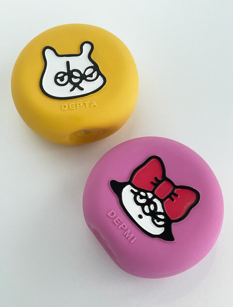 Flat Circle ラテックスTOY　2個セット ブランドのドッグデプト/DOG DEPT