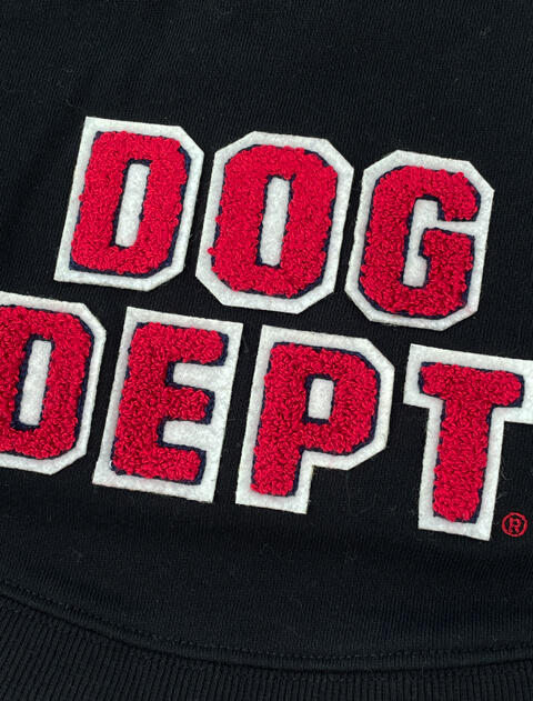 サガラロゴ刺繍スウェットボタンパーカー 犬服ブランドのドッグデプト/DOG DEPT