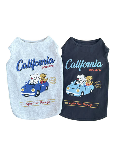 California ドライブ ノースリーブ      犬服ブランドのドッグデプト/DOG DEPT