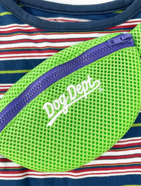 バッグ付きボーダーノースリーブ 犬服ブランドのドッグデプト/DOG DEPT