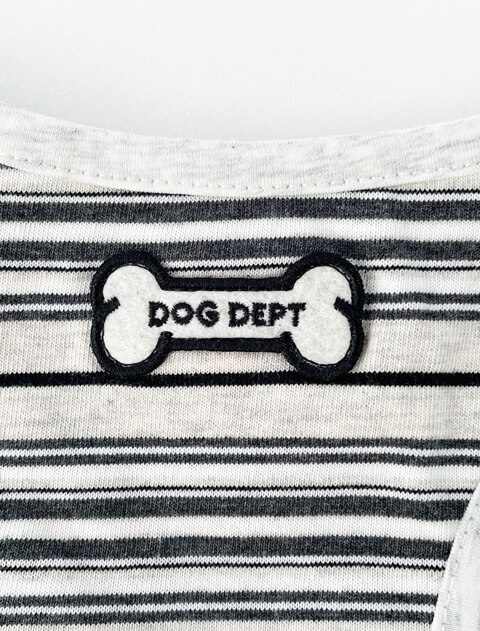 バッグ付きボーダーノースリーブ 犬服ブランドのドッグデプト/DOG DEPT