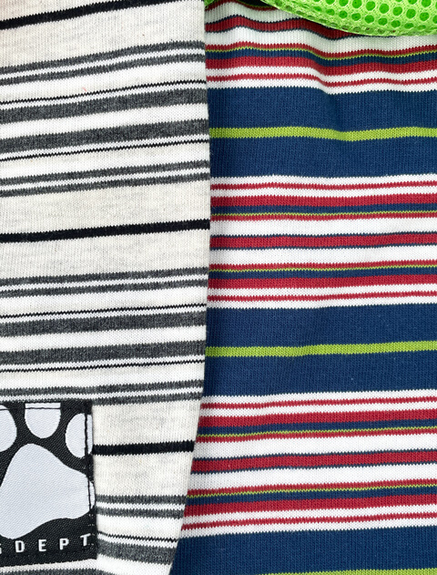 バッグ付きボーダーノースリーブ 犬服ブランドのドッグデプト/DOG DEPT