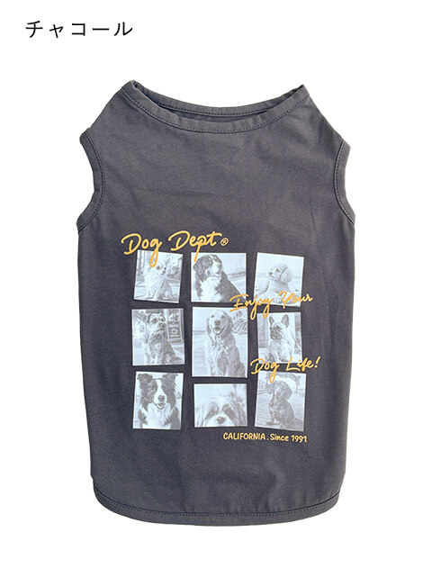 フォトプリントノースリーブ 犬服ブランドのドッグデプト/DOG DEPT