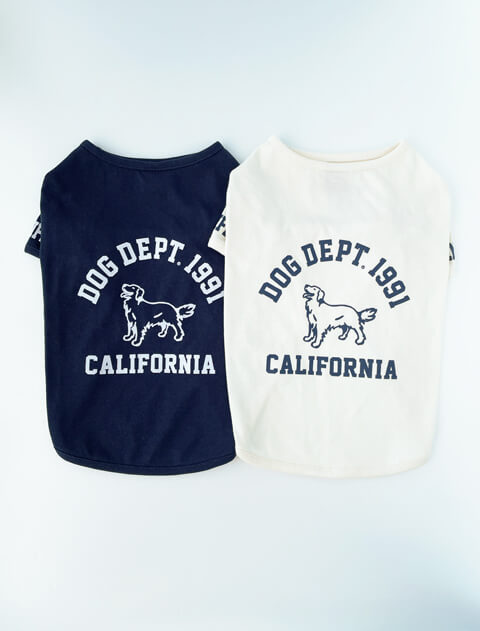 カレッジ Tシャツ      犬服ブランドのドッグデプト/DOG DEPT