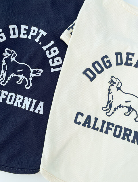 カレッジ Tシャツ      犬服ブランドのドッグデプト/DOG DEPT