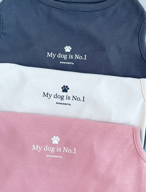 My dog is No.1 ロゴ　ノースリーブ      犬服ブランドのドッグデプト/DOG DEPT