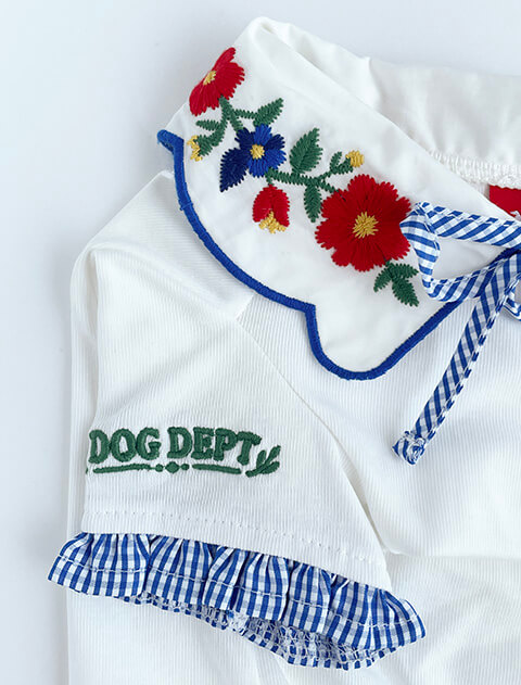 ヴィンテージフラワーカラーTシャツ      犬服ブランドのドッグデプト/DOG DEPT