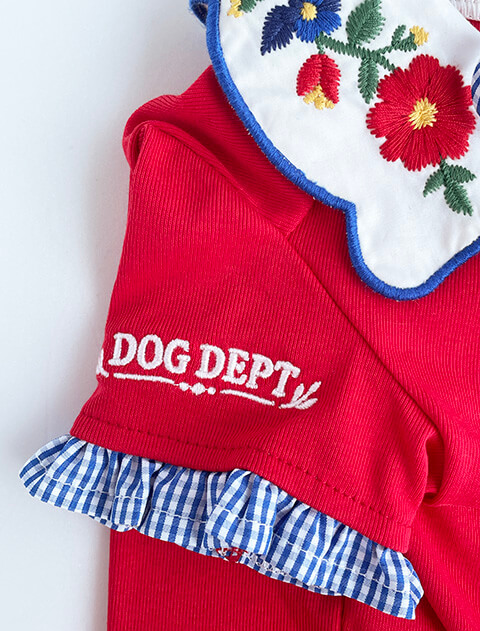 ヴィンテージフラワーカラーTシャツ      犬服ブランドのドッグデプト/DOG DEPT