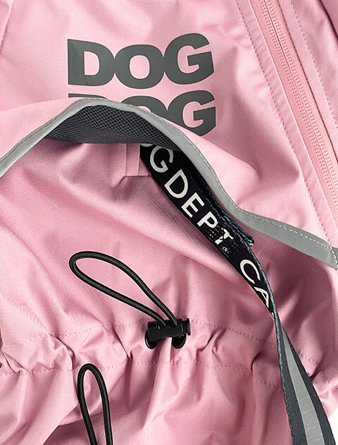 【耐水圧10000mm】ストレッチ撥水足つきレインコート 犬服ブランドのドッグデプト/DOG DEPT