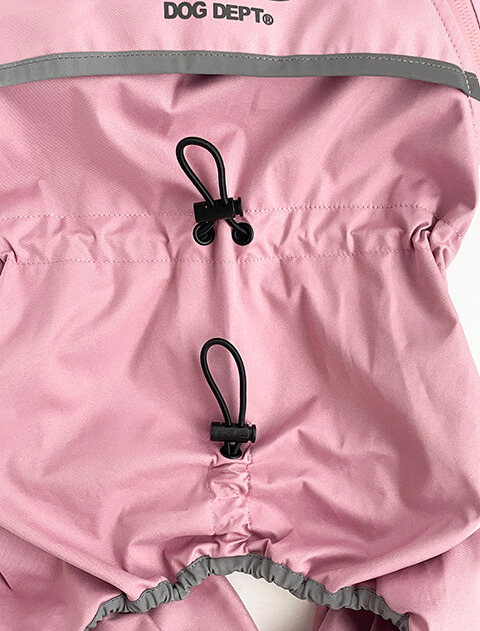 【耐水圧10000mm】ストレッチ撥水足つきレインコート 犬服ブランドのドッグデプト/DOG DEPT