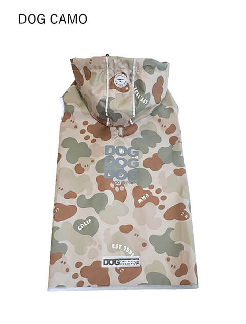 【耐水圧10000mm】ストレッチ撥水レインコート 犬服ブランドのドッグデプト/DOG DEPT