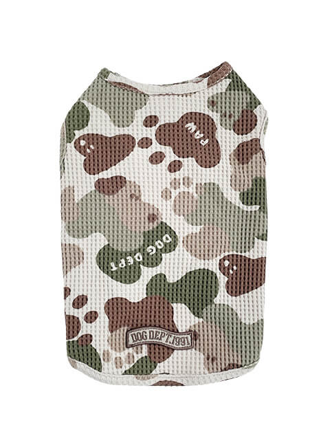 DOG CAMO ハイテンションワッフルノースリーブ      犬服ブランドのドッグデプト/DOG DEPT