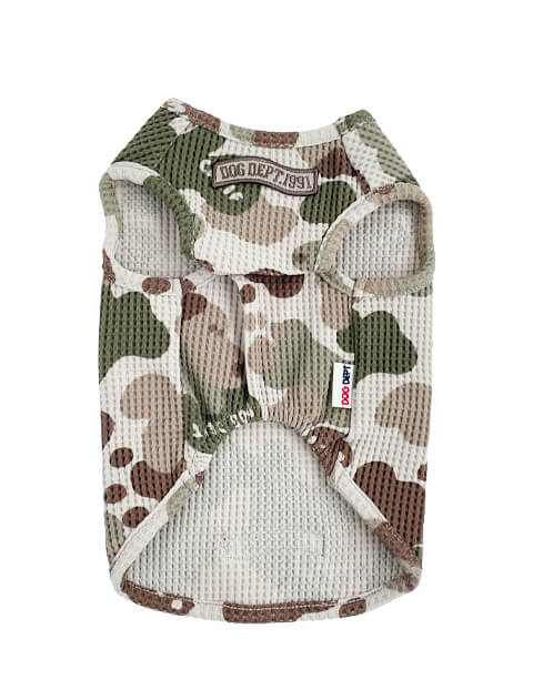 DOG CAMO ハイテンションワッフルノースリーブ      犬服ブランドのドッグデプト/DOG DEPT