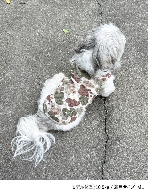 DOG CAMO ハイテンションワッフルノースリーブ      犬服ブランドのドッグデプト/DOG DEPT