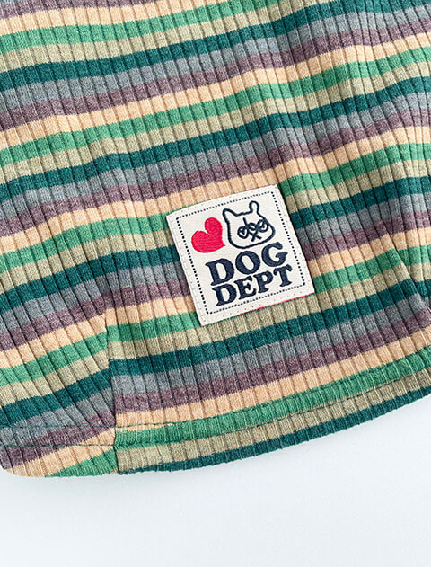 マルチボーダーリブタートル犬服ブランドのドッグデプト/DOG DEPT