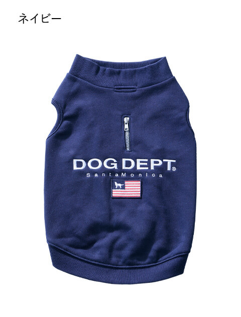 フラッグノースリーブスウェット 犬服ブランドのドッグデプト/DOG DEPT