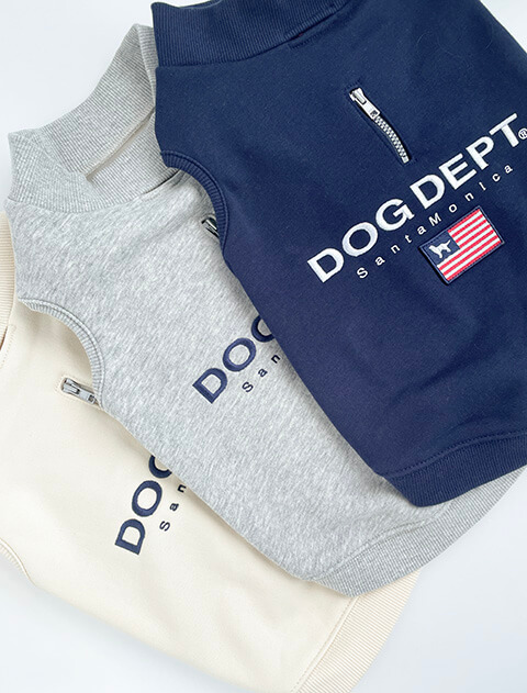 フラッグノースリーブスウェット 犬服ブランドのドッグデプト/DOG DEPT