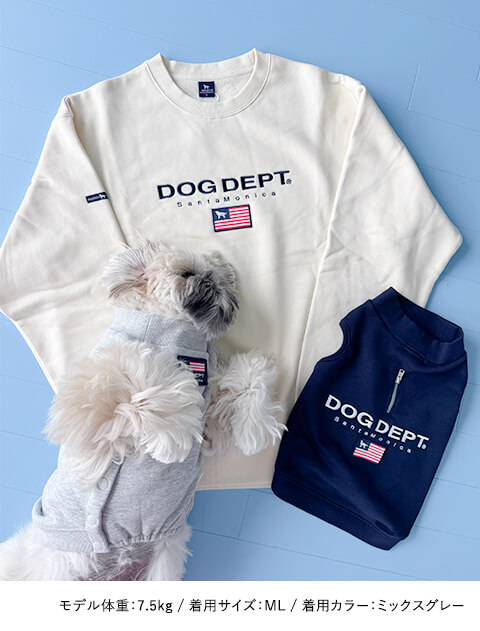 フラッグノースリーブスウェット 犬服ブランドのドッグデプト/DOG DEPT