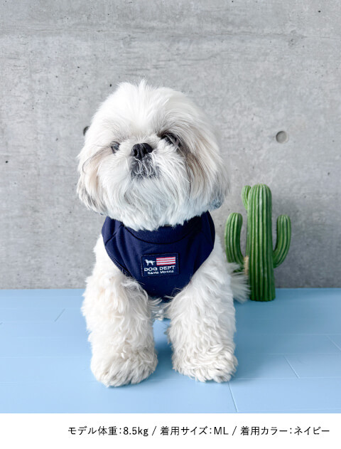 フラッグノースリーブスウェット 犬服ブランドのドッグデプト/DOG DEPT
