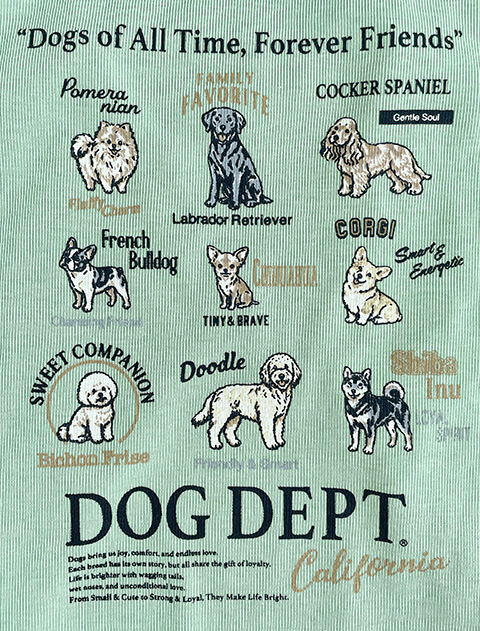 dog of alltime,forever friends No.1ノースリーブ      犬服ブランドのドッグデプト/DOG DEPT