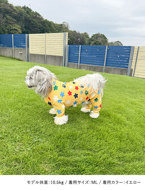 フラワーソフトフリースロンパース犬服ブランドのドッグデプト/DOG DEPT