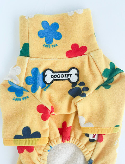 フラワーソフトフリースロンパース犬服ブランドのドッグデプト/DOG DEPT