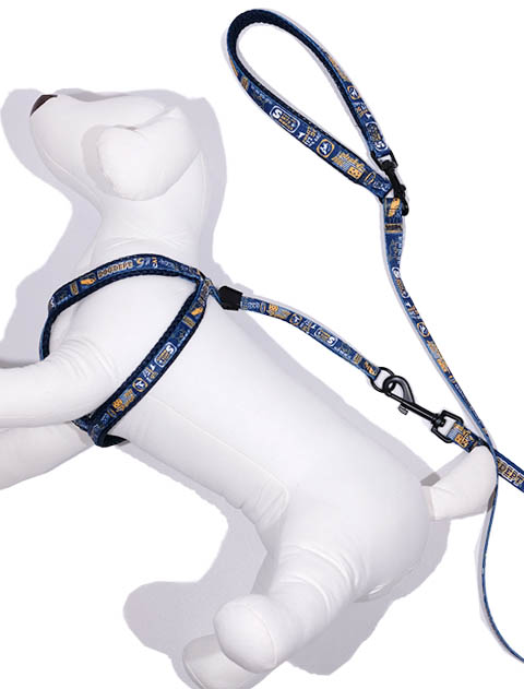 総柄ロゴ　リード&ライトハーネスセット ブランドのドッグデプト/DOG DEPT