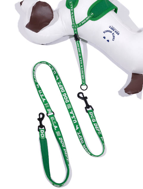 DOG GOODS】反射ロゴ リード＆ソフトハーネスセット