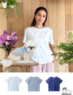 【WOMEN】フラワーリブTシャツ