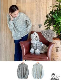 【WOMEN】ギンガムサークルシャツ