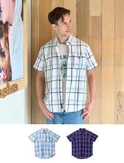 【UNISEX】綿麻R/G　半袖シャツ