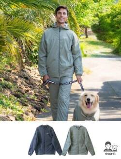 【UNISEX】Teflon fabric ストレッチジップパーカー