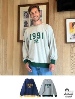 【UNISEX】カレッジロゴクルースウェット