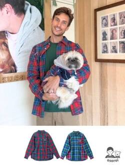 【UNISEX】切り替えチェックR/Gシャツ