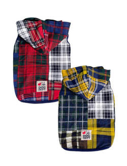 《期間限定アウトレット》【DOG WEAR】チェックPTボタンパーカー